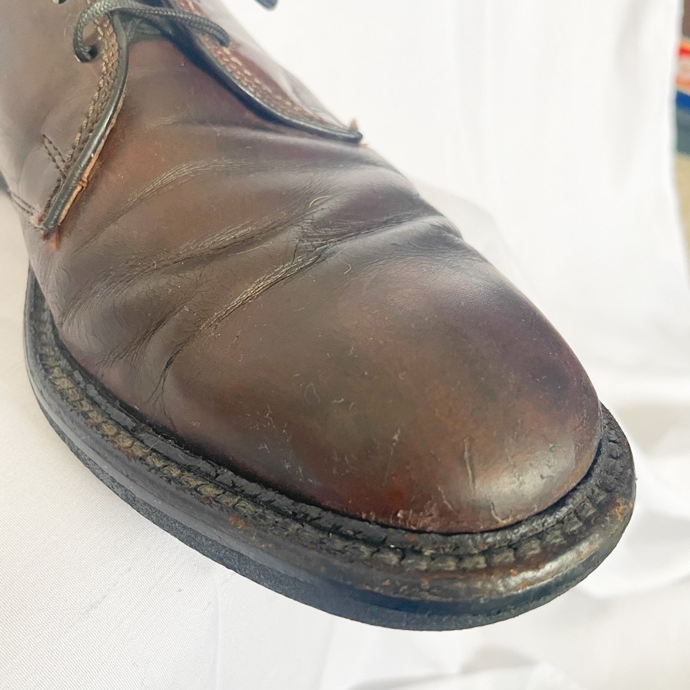 Allen Edmonds Pair Globetrotter Brown Leather Shoes 8 B style 8164 - Picture 5 of 11